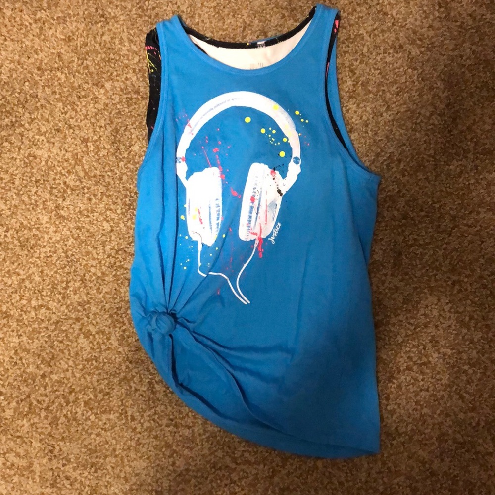 Blue dance tank top
